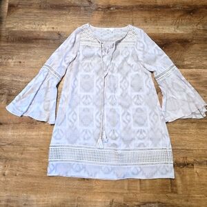 Anthropologie Floreat Elegant Boho Light Pink Dress